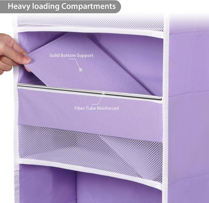 Univivi 6-Shelf Over Door Hanging Organizer Fabric Baby Door Storage - Image 5