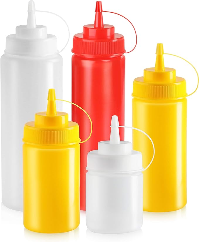 New Star Foodservice 26238 Squeeze Bottles, Wide Mouth, 24 oz - Image 4