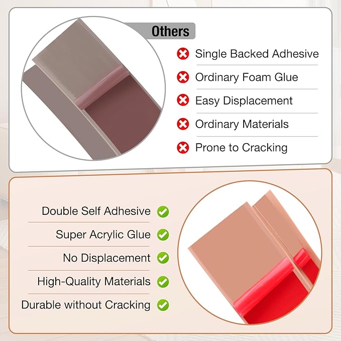 Floor Transition Strip Self Adhesive Vinyl Door Threshold for Doorways Carpet Edging Trim Overlap Edge Reducer for Laminate Floor, Carpet, Tile (Smoked Brown Wood Grain, 1/5" to 2/5", 3.3Ft)