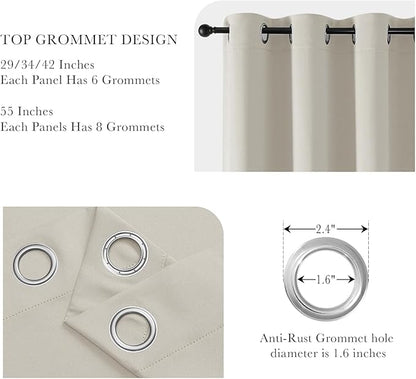PONY DANCE Cream Blackout Curtains - Image 4