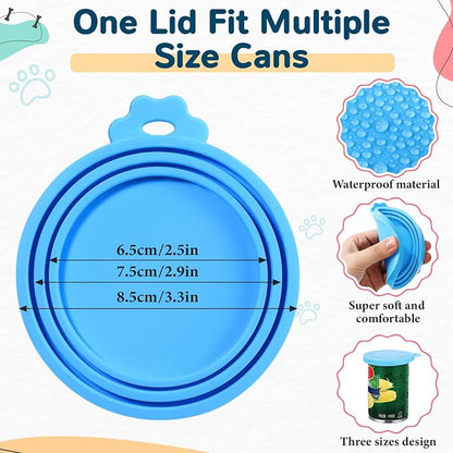Uiifan Cat Food Lid Cat Food Can Covers Lids 8 Pcs Pet Can Supplies Set 5 - Image 3