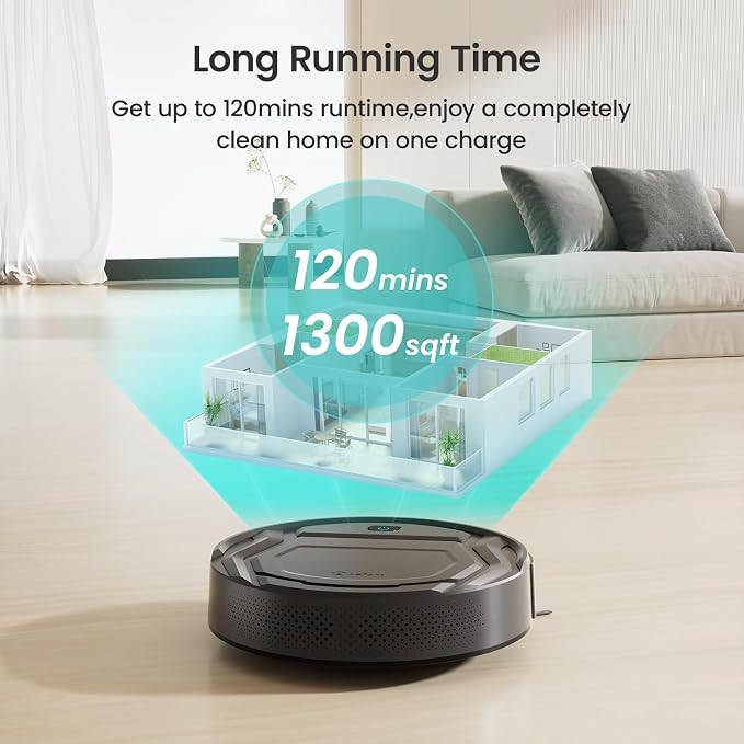 Lefant M210P Robot Vacuum, Powerful Suction, Ultra-Slim, 120 Mins Runtime - Image 7