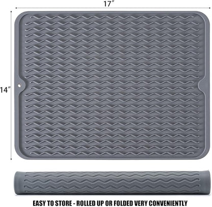 Large 17" x 14" Silicone Dish Drying Mat - Image 2