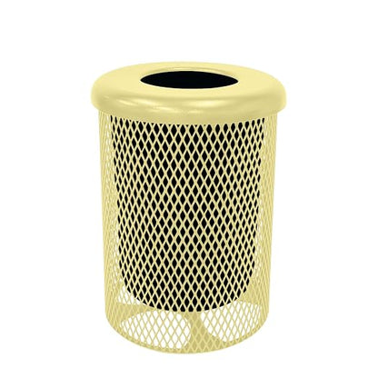COATEDOUTDOORFURNITURE RFT-TXTSAND Heavy Duty Round Trash Receptacle by CoatedOutdoorFurniture