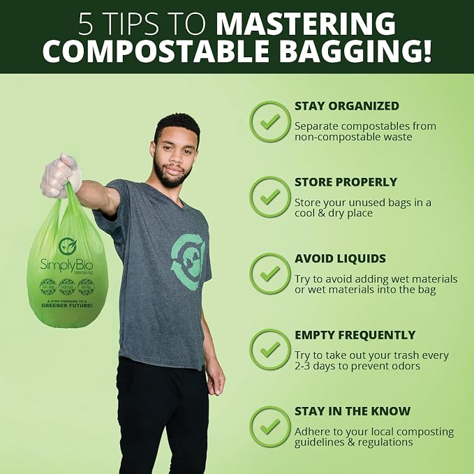 Simply Bio 3 Gallon Compostable Trash Bags Liners - Image 7