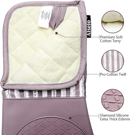 Alselo Silicone Oven Mitts Heat Resistant 932℉ - Image 5
