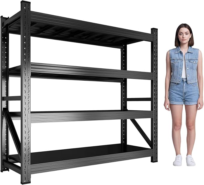 5000LBS Garage Shelving 59" W Heavy Duty Storage Shelves, 4 Tier Industrial by Unknown