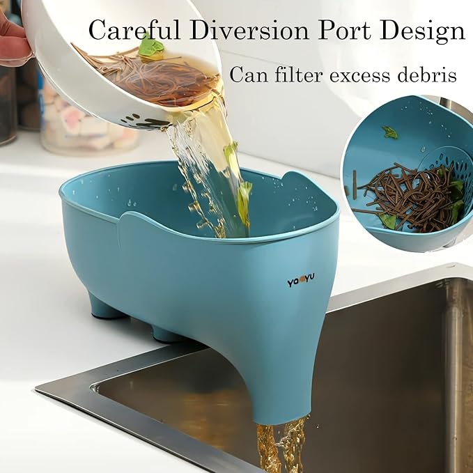 2PCS Vegetables Washing Basket Elephant Drainage Basket Fruit Basket - Image 4