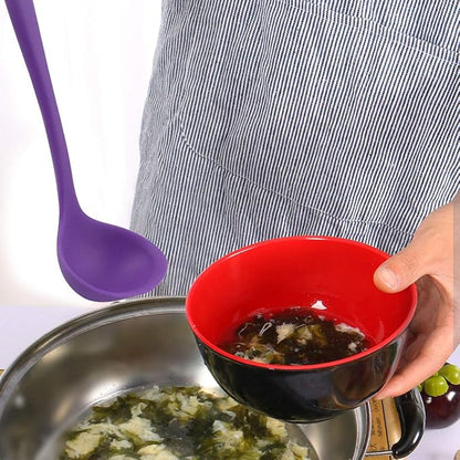 uxcell Silicone Soup Ladle Spoon 8.5 Inch Heat Resistant to 450°F One Piece - Image 5
