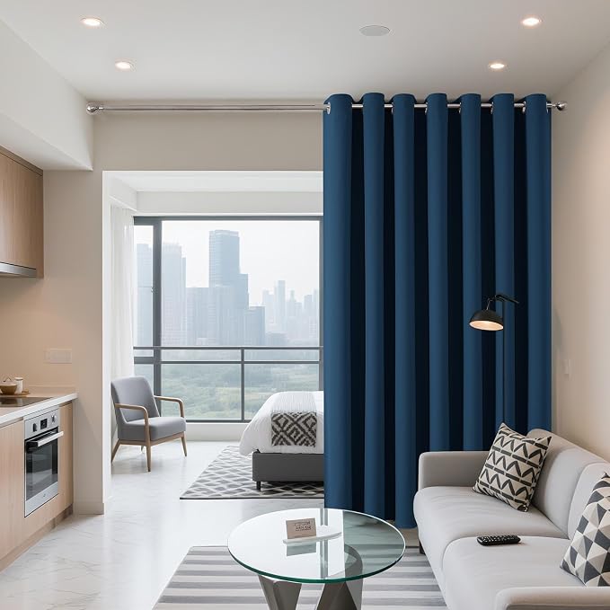 Joydeco Blackout Patio Sliding Door Curtains 84 Inches Long, Grommet Privacy - Image 2