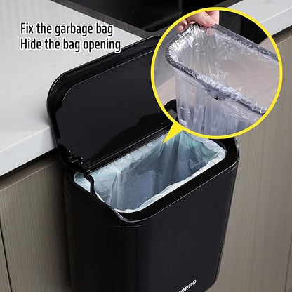 Hanging Small Trash Can with Lid Under Sink - Image 9
