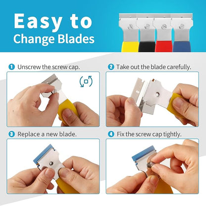 2 Pack Razor Blade Scraper, - Image 5