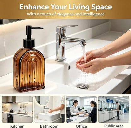 Amber Glass Soap Dispenser - Image 3