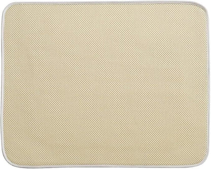 InterDesign iDry Large Kitchen Countertop Absorbent Dish Drying Mat, Wheat/Ivory by iDesign