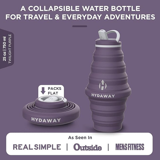 HYDAWAY 25oz Collapsible Water Bottle - BPA-Free, Leakproof, Lightweight, and Space-Saving - Perfect for Hiking, Travel, and All-Day Hydration