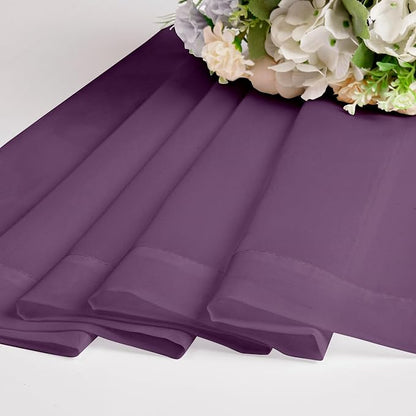 Chyhomenyc Plum Sheer Curtains, 84 inches Long 2 Panels Set, Rod Pocket Voile - Image 8