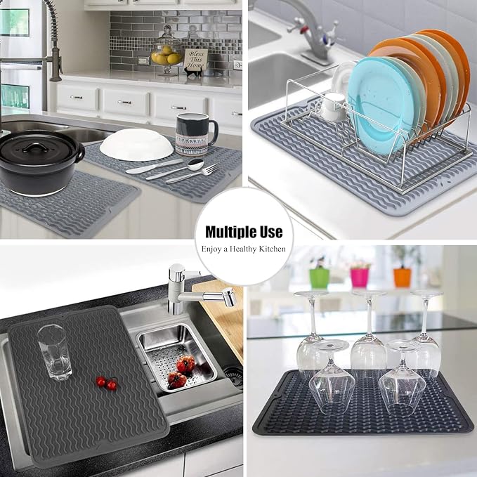 Large 17" x 14" Silicone Dish Drying Mat - Image 6