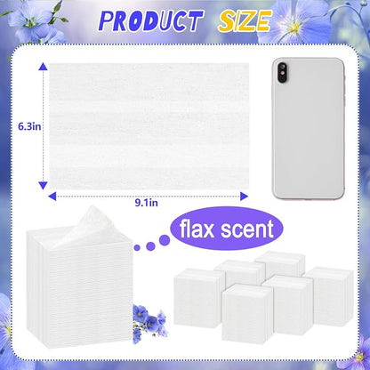 600 Count Flax Scent Dryer Sheets Fabric Softener Fresh Scent Dryer Sheets Bulk - Image 2