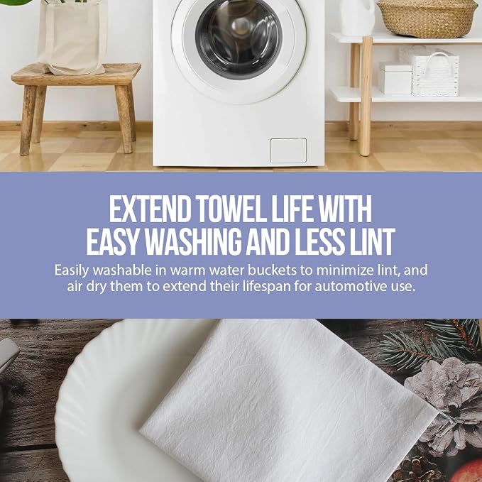 Flour Sack Towels| TeaTowel for Crafts| Kitchen Dish Cotton Blank Towel for - Image 4