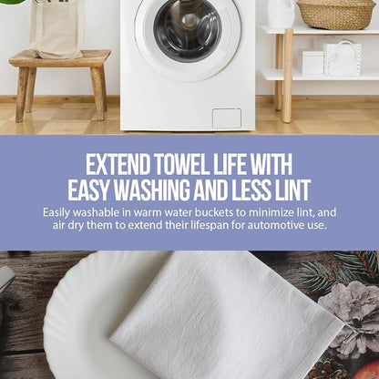 Flour Sack Towels | Tea Towel for Crafts| Kitchen Dish Cotton Blank Towel for - Image 4
