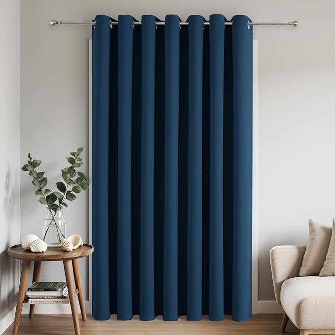 Joydeco Blackout Patio Sliding Door Curtains 96 Inches Long, Grommet Privacy by JOYDECO