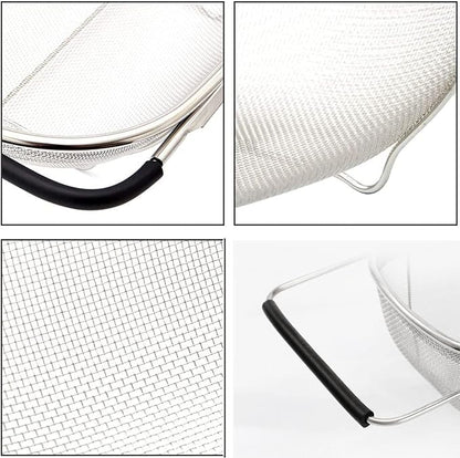 AJIODA Over The Sink Colander, 4 Quarts Stainless Steel Oval Colander - Image 4
