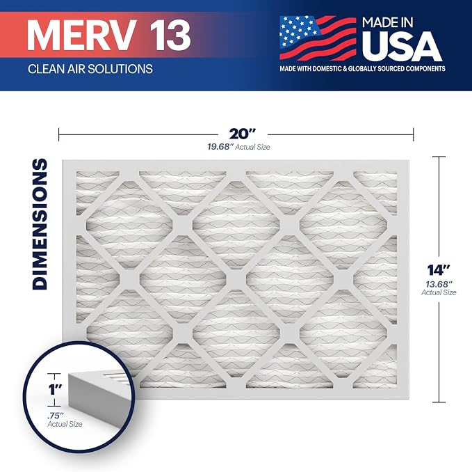 BNX TruFilter 14x20x1 MERV 13 AC Furnace Air Filter - Image 2