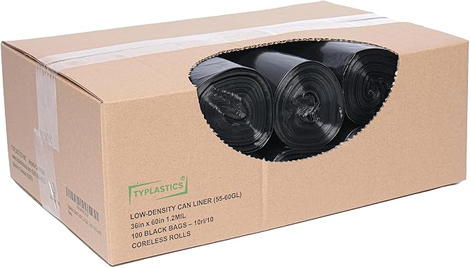 TYPLASTICS Heavy Duty 55-60 Gallon Trash Can Liners, Commercial and Industrial - Image 6