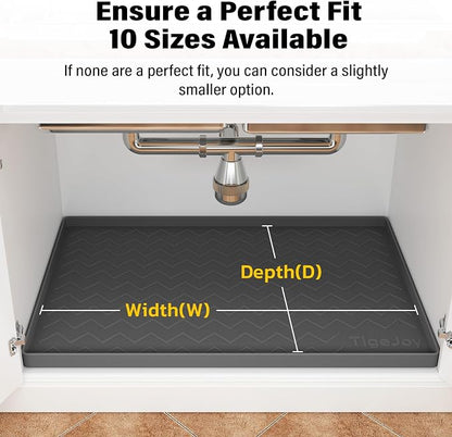 TigeJoy Under Sink Mat 28" x 22", Silicone Mats in Kitchen Bathroom Organizers - Image 6