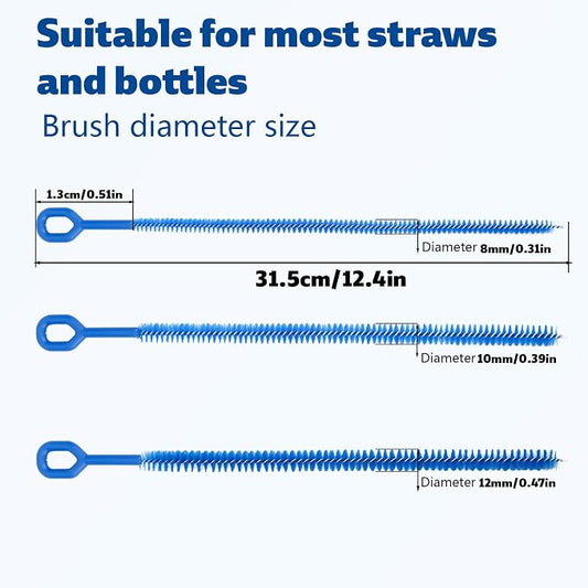 4pcs Straw Cleaner Brushes for Stanley, 12.4in Extra Long Full Bristles - Image 2
