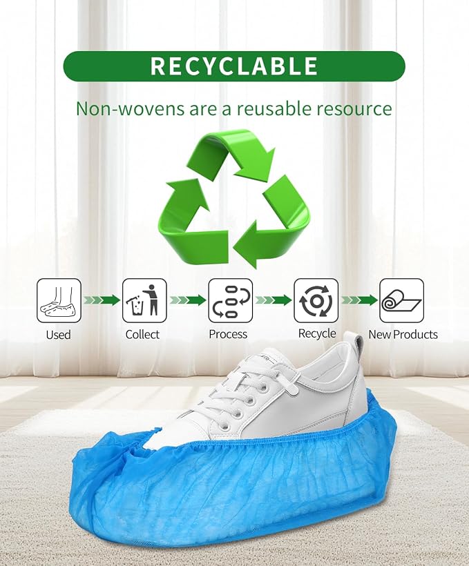50Pcs Non-Woven Shoe Covers Disposable Non Slip - Image 7