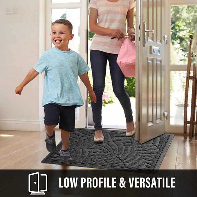 Front Door Mat, Absorbent Resist Dirt Welcome Door Mat Indoor Outdoor, - Image 5