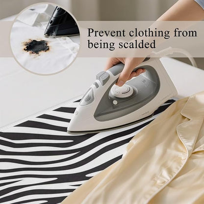 Zebra Print Ironing Mat Portable Iron Pad Magnetic Cover and Padding - Image 5
