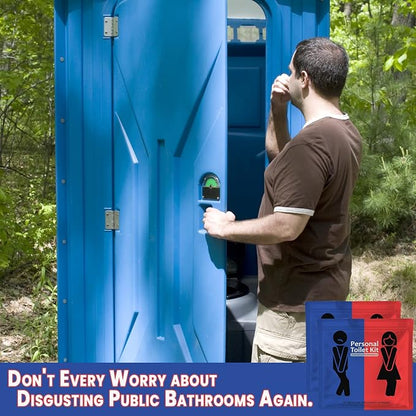 Personal Toilet Kit To Go – 10 Pack | Disposable Public Restroom Kit | - Image 5