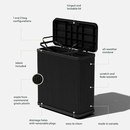 Veradek Tambour Series Outdoor Trash Can - Image 3