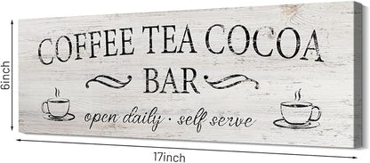 Coffee Tea Cocoa Bar Sign Decor Farmhouse Wall Plaque - Image 2