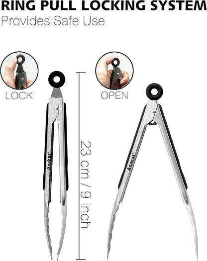 Anaeat Premium Stainless Steel Kitchen Tong, BBQ - Image 5