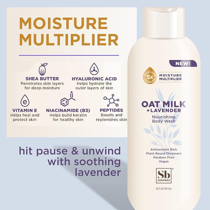 Soapbox Body Wash, Oat Milk + Lavender Body Wash, Vegan & Moisturizing - Image 2