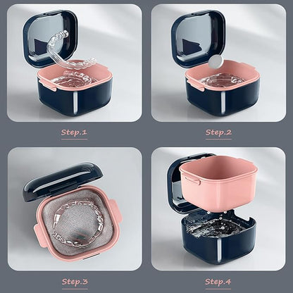 Denture Cup，Retainer Case, Cute Night Mouth Guard Box Holder, Storage Soak - Image 5