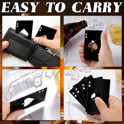 Chumia Poker Card Bottle Openers Stainless Steel Poker Card Beer Ace Bottle Cap - Image 5