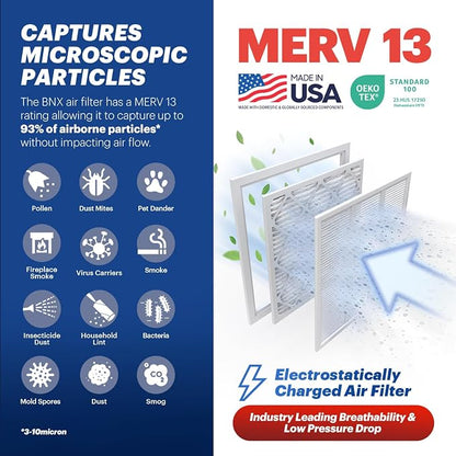 BNX TruFilter 14x30x1 Air Filter MERV 13 - Image 3