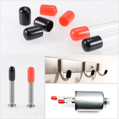 uxcell 20pcs Rubber End Caps 1.8mm ID Vinyl Round Tube Bolt Cap Cover Thread - Image 5