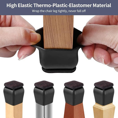 Ezprotekt 24 Pcs Square Silicone Chair Leg Floor Protectors - Image 6