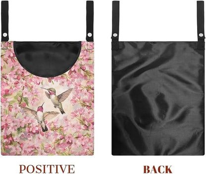 Hummingbird and Cherry Blossom Clothespin Storage Bag, Space-Saving Organize - Image 7