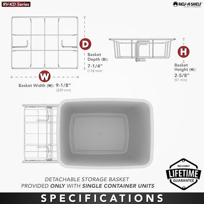 Rev-A-Shelf Pullout Trash Can for Kitchen Cabinets 35 Qt Garbage Waste - Image 4