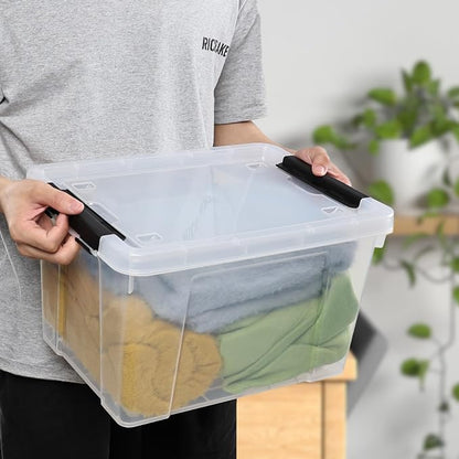 22 Qt Latching Storage Box, Stackable Bin - Image 6
