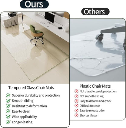 Koonmi Tempered Glass Chair Mat - Image 4