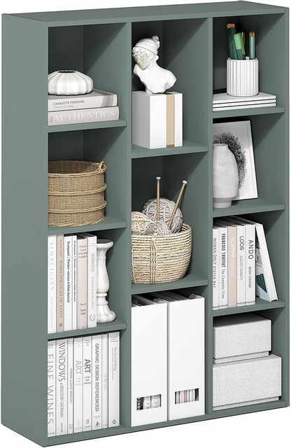 Furinno LUDER Book Shelf, 11-Cube Bookshelf, Reversible Bookcase, 9.4 x 29.1 x by Furinno-FitsYourSpaceFitsYourBudget