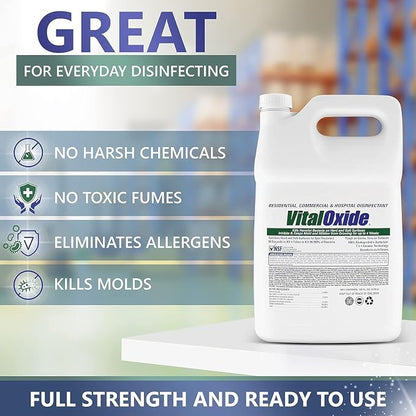 Vital Oxide Disinfectant, Deodorizer, Food-Contact Sanitizer, Virucide – – - Image 3