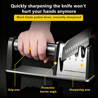 Knife Sharpeners, 4 in 1 Professional Chef's Kitchen Knife Accessories - Image 5
